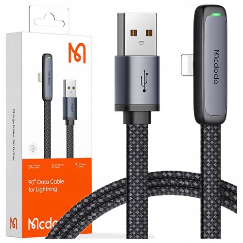 McDodo KOTNI USB LIGHTNING PLO&Scaron;ČATI KABEL 36W ZA IPHONE 12 13 14 ČRNEGA RAZMERJA 2M, (5000296024) Cene