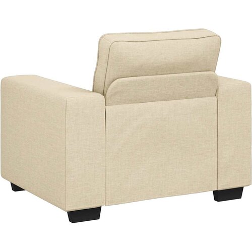  3-dijelni set sofa s jastucima, krem tkanina Slike