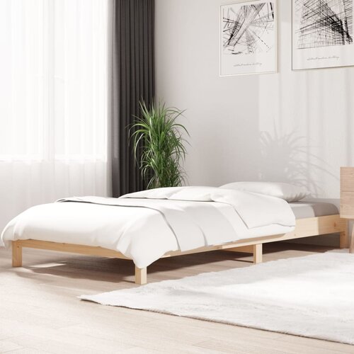 vidaXL Postelja 75x190 cm trdna borovina Cene