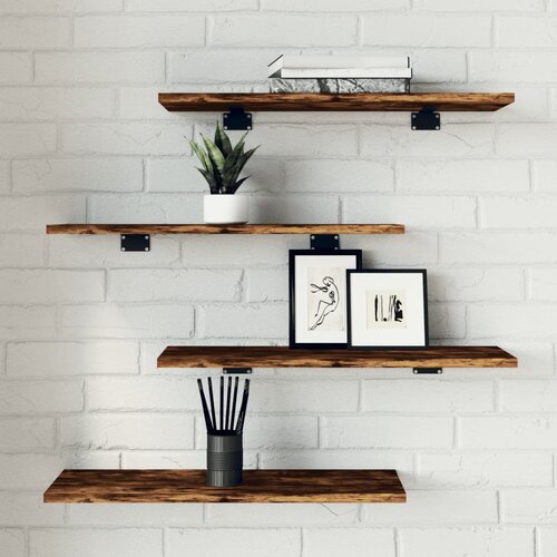 vidaXL Zidne police 4 kom boja hrasta 60x20x1 5 cm konstruirano drvo Cijene