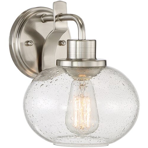 Elstead Lighting Elstead Trilogy Stenska svetilka z 1 lučjo, brušen nikelj, E27, (22099046) Cene