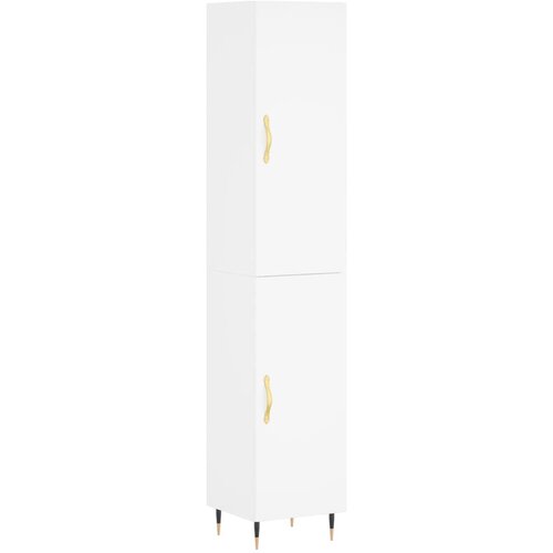 Maison Chic Visoka omara - Komoda - Predalnik bela 34,5x34x180 cm inženirski les, (21722420) Slike