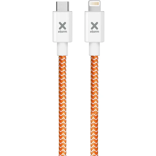 Xtorm ipod/ipad/iphone usb tip c priklju?ni kabel za polnjenje, pleten iz najlona-oranžen, (20516723)