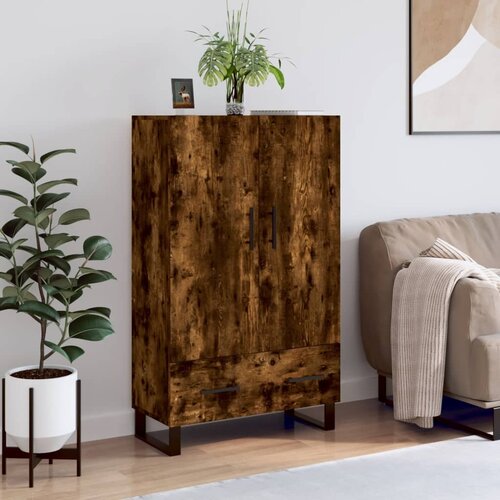  Visoka komoda boja hrasta 69,5 x 31 x 115 cm konstruirano drvo Slike
