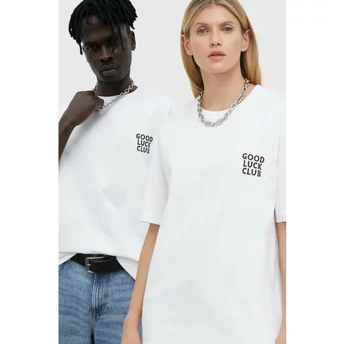 Samsoe Samsoe Pamučna majica boja: bijela, s tiskom