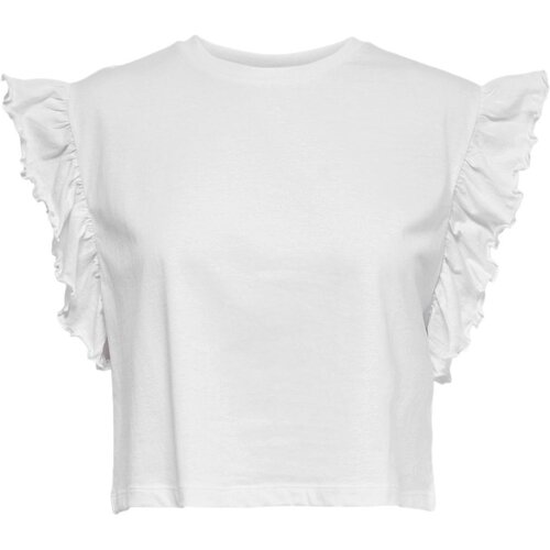 Jacqueline De Yong Majice s kratkimi rokavi CAMISETA SIN MANGAS BLANCA MUJER 15257235 Bela Slike
