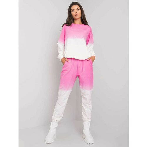 Fashion Hunters Pink two-piece set made of cotton Cene