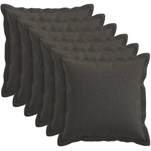 Presvlaka za jastuk 6 pcs HOUTEN Tamnosiva 40 x 40 cm - Tamnosiva 40 x 40 cm 6 Cijene