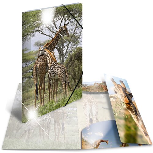 Herma Mapa z elastiko A4 PP, Glossy Žirafa Slike