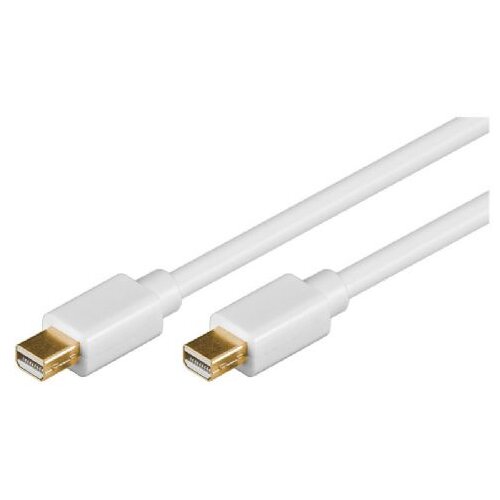 Goobay Mini DisplayPort (M) 1.2 2m pozlačen bel kabel Slike