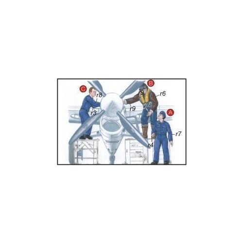 Special-Hobby Royal Navy Pilots (2 fig.) And Mechanic WW II, (21287385) Cene