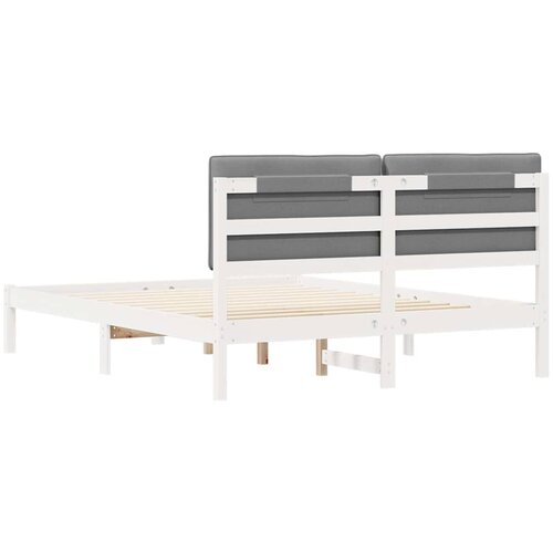  Krevetni okvir s tapiciranim uzglavljem Svijetlo siva Svjetlosiva 205.5 x 165.5 x 84.5 cm Slike