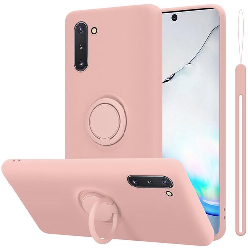 Cadorabo Ohi&amp;scaron;je, združljiv s Samsungom v tekoči roza barvi - za&amp;scaron;čitni pokrov iz fleksibilnega silikona TPU z obročem, (20587140) Slike