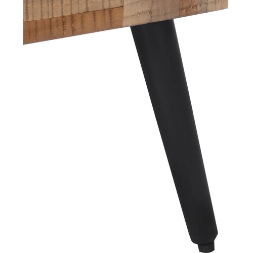  Stolić za kavu sivi 55x55x40 cm od masivne obnovljene tikovine Slike
