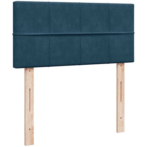 Box spring krevet s madracem tamnoplavi 90x190 cm bar&amp;scaron;unasti Slike