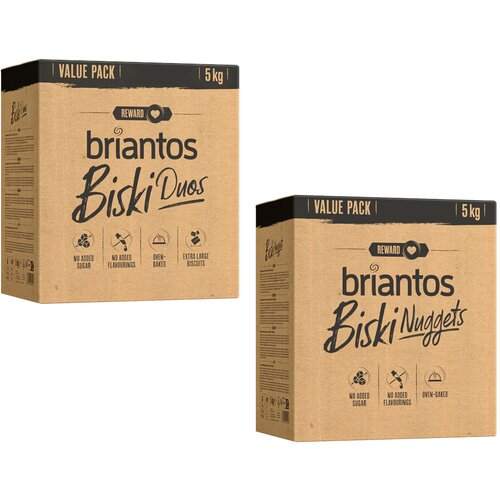  Ekonomično pakiranje Briantos Biski 5&nbsp;kg - Gemischte Verpackung 2 х 5 kg (Nuggets + Duos) Cijene