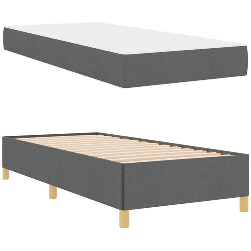  Krevetna konstrukcija Tamno siva 80 x 200 cm tkanina Slike