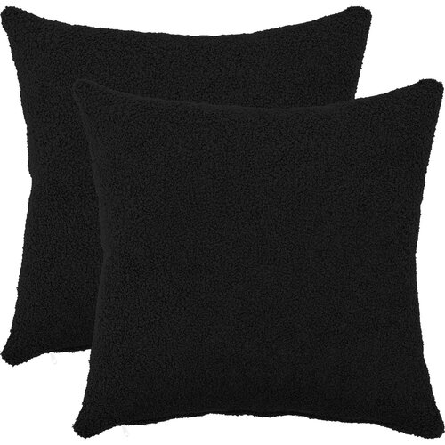  Presvlaka za jastuk 2 pcs HEERLEN Crna 40 x 40 cm Boucl&amp;eacute; Slike