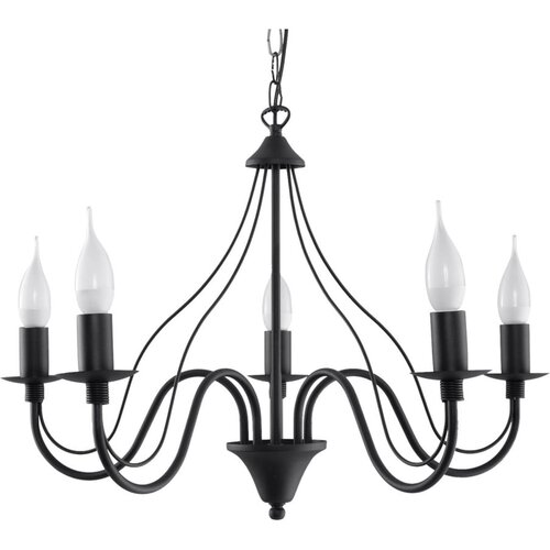 Nice Lamps crna viseća svjetiljka Sollux Fiorano 5 Slike