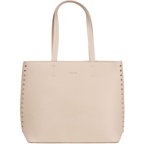 Shelvt Large beige studded shopper bag Cene