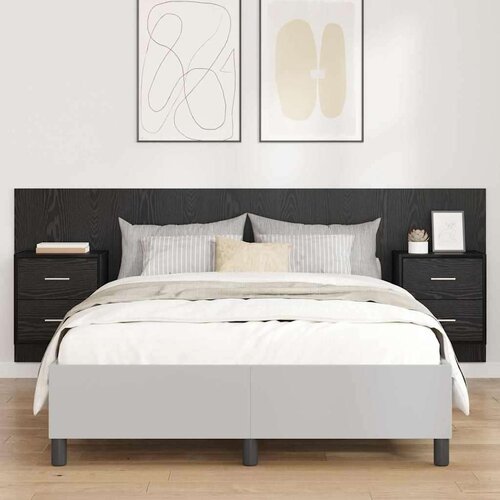  Vznožnica z omarico 3 pcs Črna Orehovina Konstruiran les, (5000109592) Cene