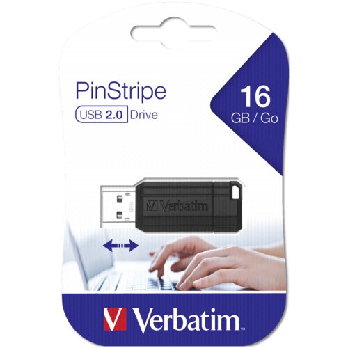 Verbatim 16GB Pinstripe USB 2.0 stick black Cijene