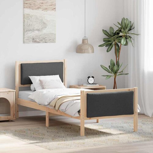 VidaXL Krevetna konstrukcija Tamno siva 80 x 200 cm tkanina Slike