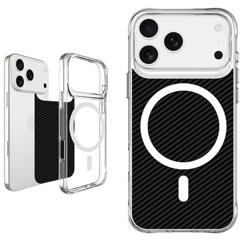 Max Mobile MM TPU IPHONE 17 PRO - DROP-PROOF PURE MAGSAFE clear/black 2 in 1 Cene