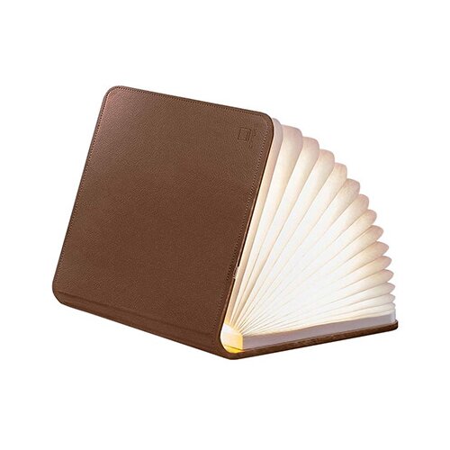 Gingko Electronics lampa - book, brown leather, s Cene