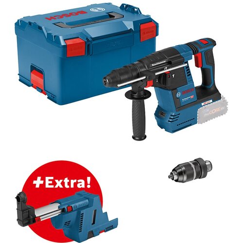 Bosch hamer bušilica GBH 18V-26 F Solo bez baterije i punjača + adapter za usisavanje GDE 18V-16 u L-Boxx 238, 061191000K Cene