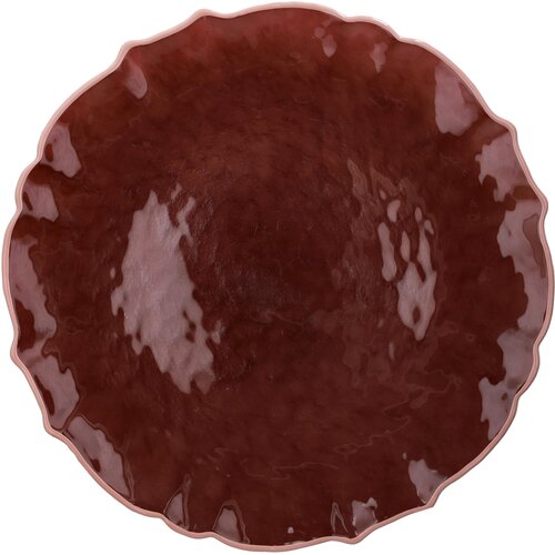 Tognana Tanjir Galassia Table Aimable, Talasasti, Stakleni, 33 cm, Braon Slike
