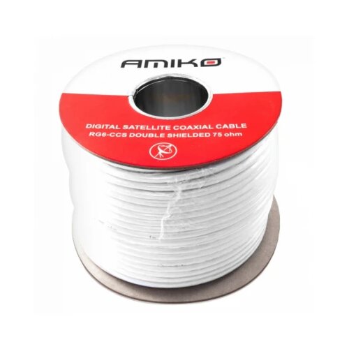 Amiko Koaksijalni kabel RG-6, CCS, 90dB, 100 met., motalica - RG6/90db - 100m REEL Cene