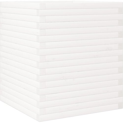 Vrtna sadilica bijela 60x60x68,5 cm od masivne borovine Slike