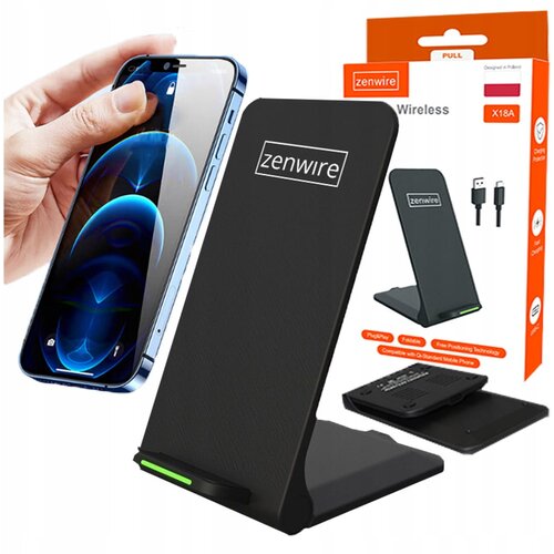 Zenwire X18A zložljiv brezžični polnilec Qi 15 W USB-C za telefon in slu&scaron;alke, hitro polnjenje in LED indikator, (5000195781) Cene