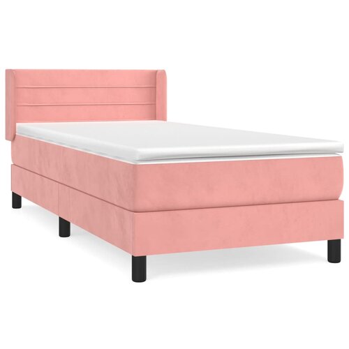 vidaXL Box spring krevet s madracem ružičasti 80 x 200 cm baršunasti Cijene