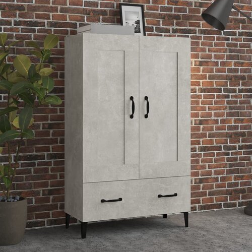 The Living Store Visoka omarica betonsko siva 70x31x115 cm konstruiran les - Visoka Omarica, (21435521) Slike