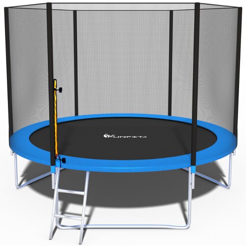  Vrtni trampolin BLUE FUN FIT 312 cm s ljestvama - plavi Cene