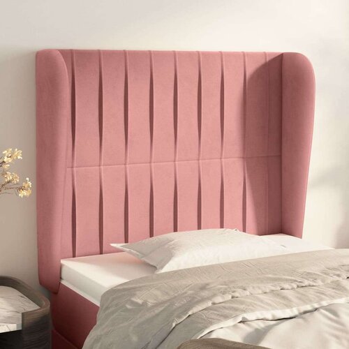  Uzglavlje s ušima ružičasto 83 x 23 x 118/128 cm baršunasto Cijene