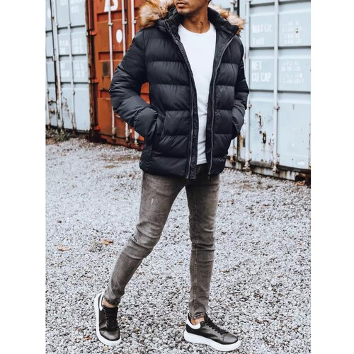 DStreet Navy blue men&amp;#039;s quilted winter jacket TX4161 Slike