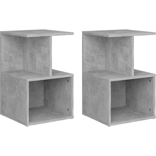  Noćni ormarići 2 kom siva boja betona 35x35x55 cm od iverice Cijene