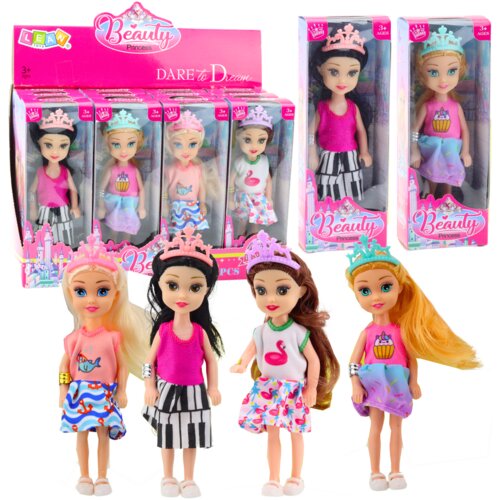 Mini lutka za igru princeza sa krunom 14cm - boju biramo nasumično Cijene