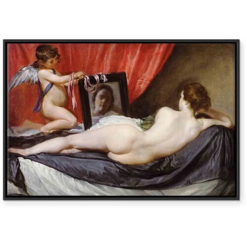 Slika - Diego Vel&amp;aacute;zquez &amp;ndash; The Rokeby Venus 90x60 U crnom drvenom okviru Slike