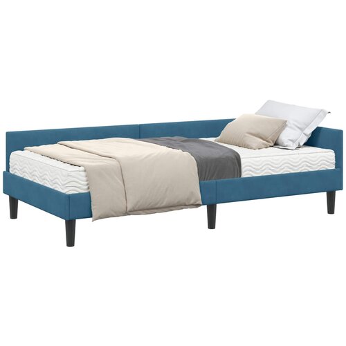 vidaXL Kotni okvir postelje z matrico Drugo 2 pcs Modra Žamet, (5000123257) Cene