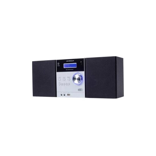 UNIVERSUM MS 300-21 stereo uređaj AUX, Bluetooth&amp;reg;, CD, DAB+, UKW, USB, funkcija punjenja baterije, uklj. daljinski upravljač, uklj. kutija zvučnika, funkcija alarma 2 x 5 W srebrna Slike