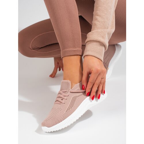 SHELOVET Women's Textile Sports Shoes powder pink Cene