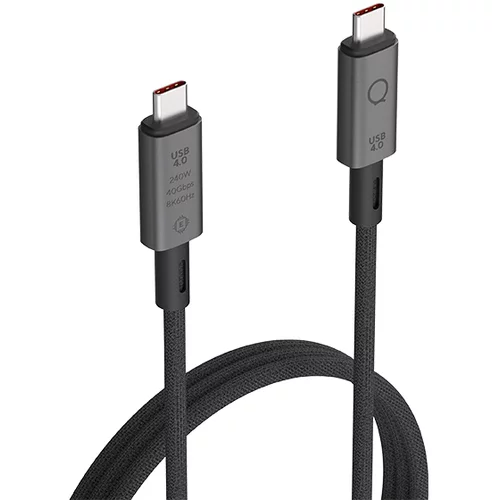 LINQ Kabel USB-C v USB-C, M/M, USB 4, 40Gbps, 8K 60Hz, 1m, pleten,