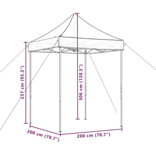  prigodni &amp;scaron;ator za zabave crni 200x200x306 cm Slike