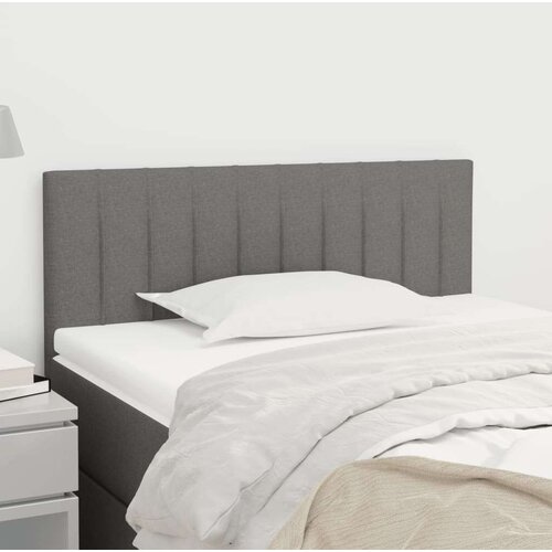  Posteljno vzglavje temno sivo 100x5x78/88 cm blago, (20738778) Slike
