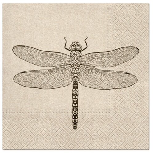 Salvete za dekupaž dragonfly - 1 komad Slike