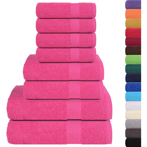  Set ručnika FROGN od 8 dijelova ružičasti 360 g/m&amp;sup2; Slike